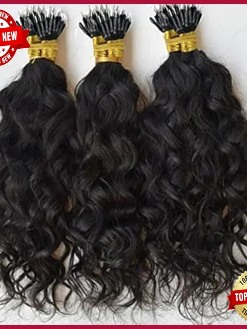 Loose Wave Nano Ring Human Hair Extensions 100g Brazilian Remy 16in